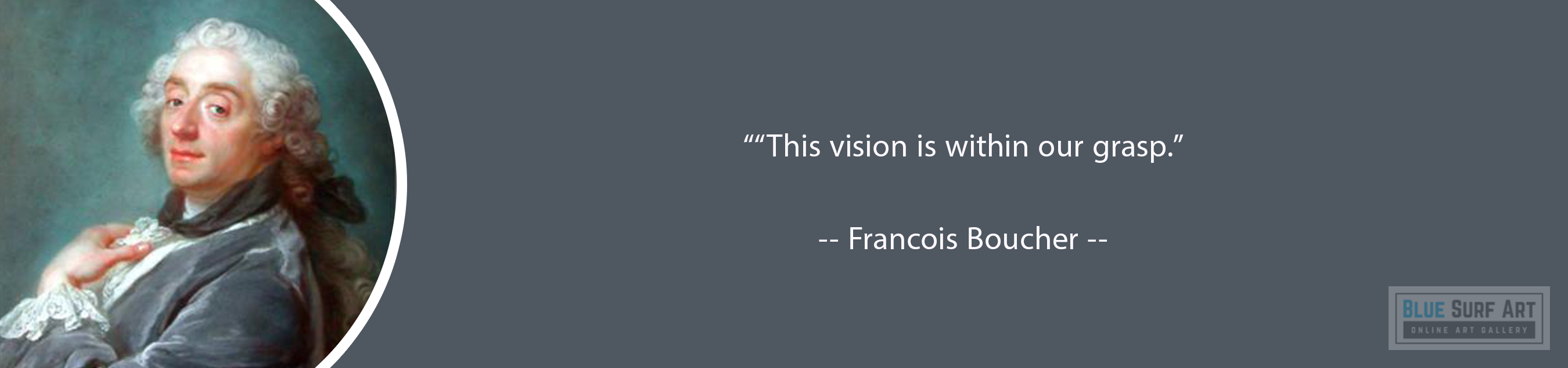 Francois Boucher Profile by Blue Surf Art