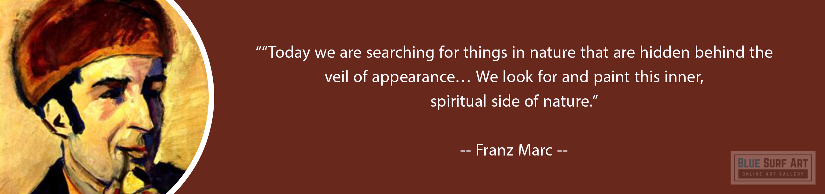 Franz Marc Quotes, Reproduction Painting, Blue Surf Art