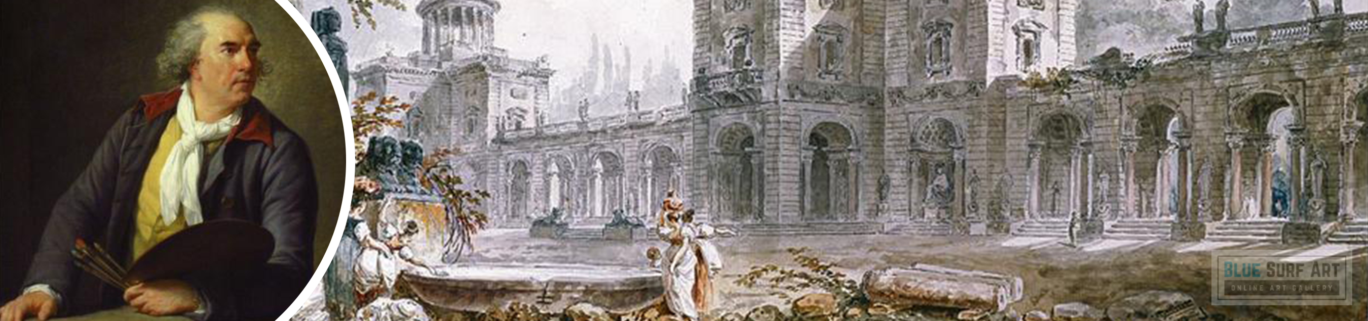 Hubert Robert, reproduction by Blue Surf Art