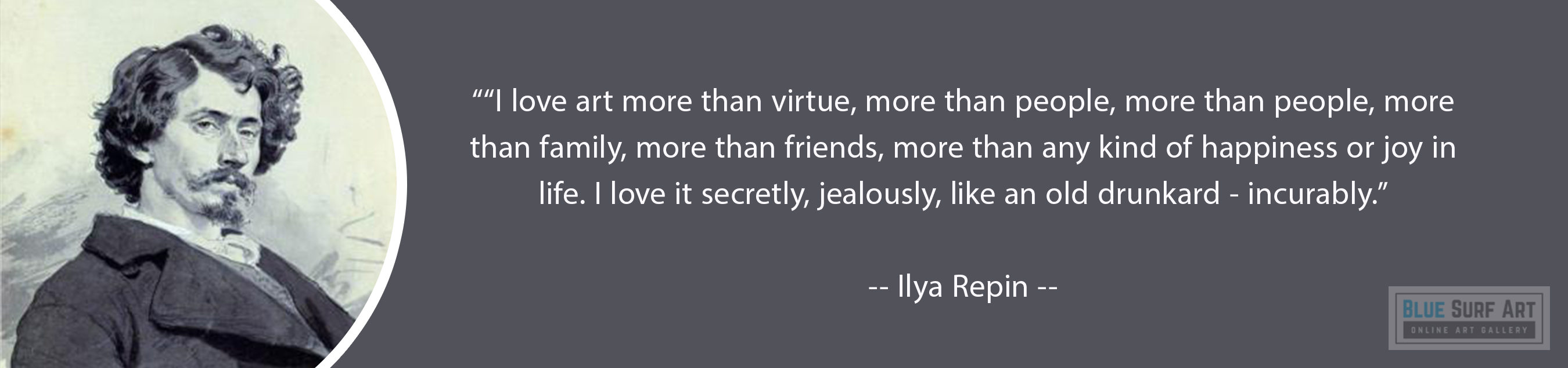 Ilya Repin Profile by Blue Surf Art