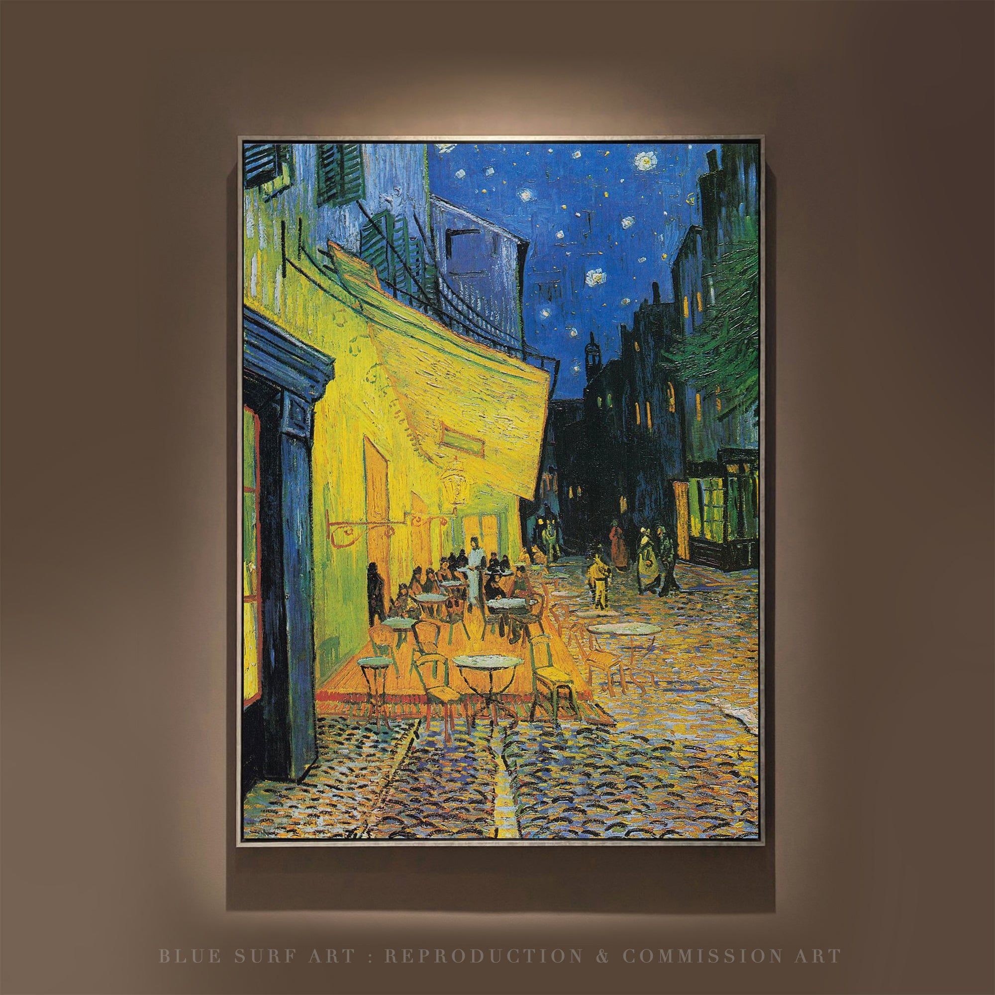 Cafe Terrace at Night Painting Van Gogh Reproduction Museum Quality Art