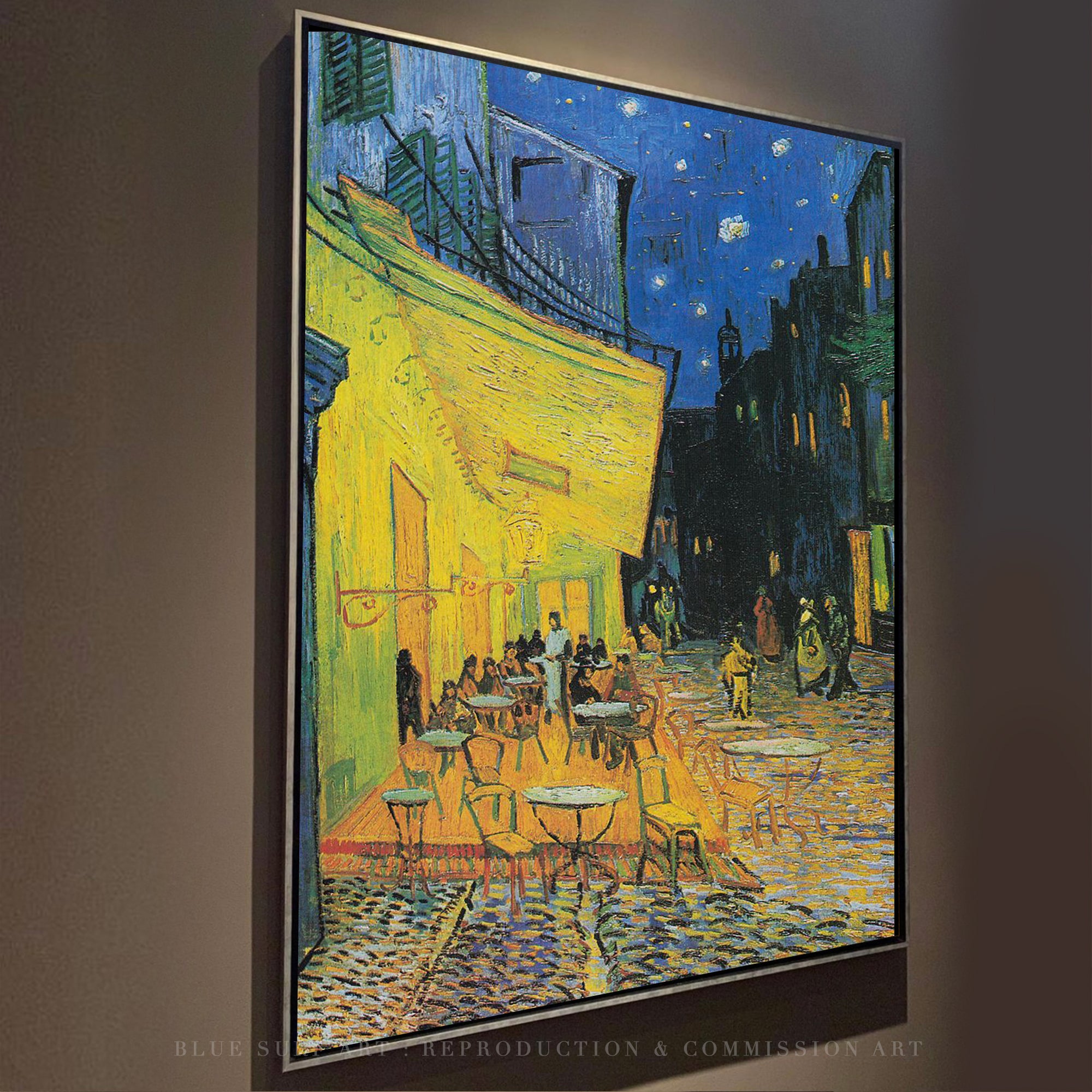 Cafe Terrace at Night Painting Van Gogh Reproduction Museum Quality Art