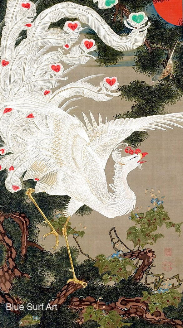 Old Pine Tree and White Phoenix