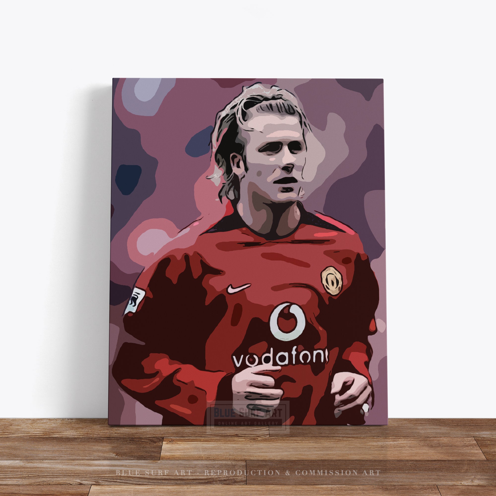 David Beckham Art Painting 100% Hand Painted Oil on Canvas Art - Blue Surf Art