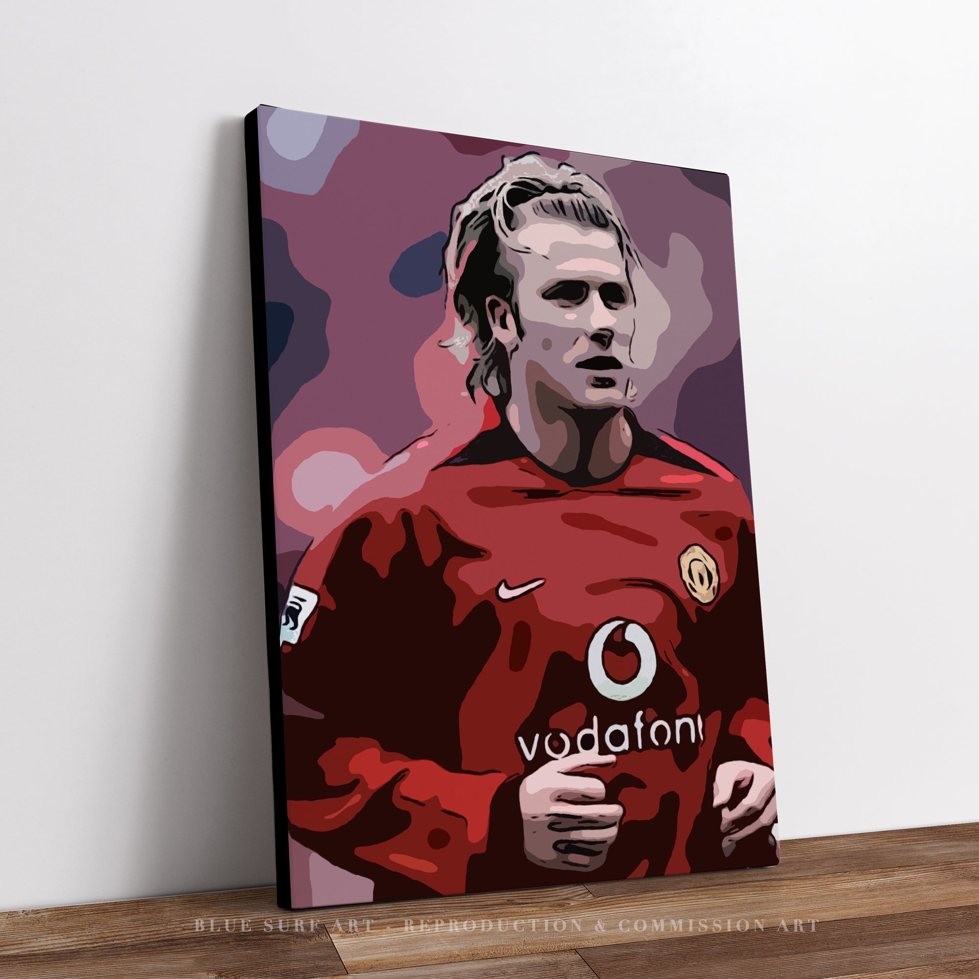 David Beckham Art Painting 100% Hand Painted Oil on Canvas Art - Blue Surf Art