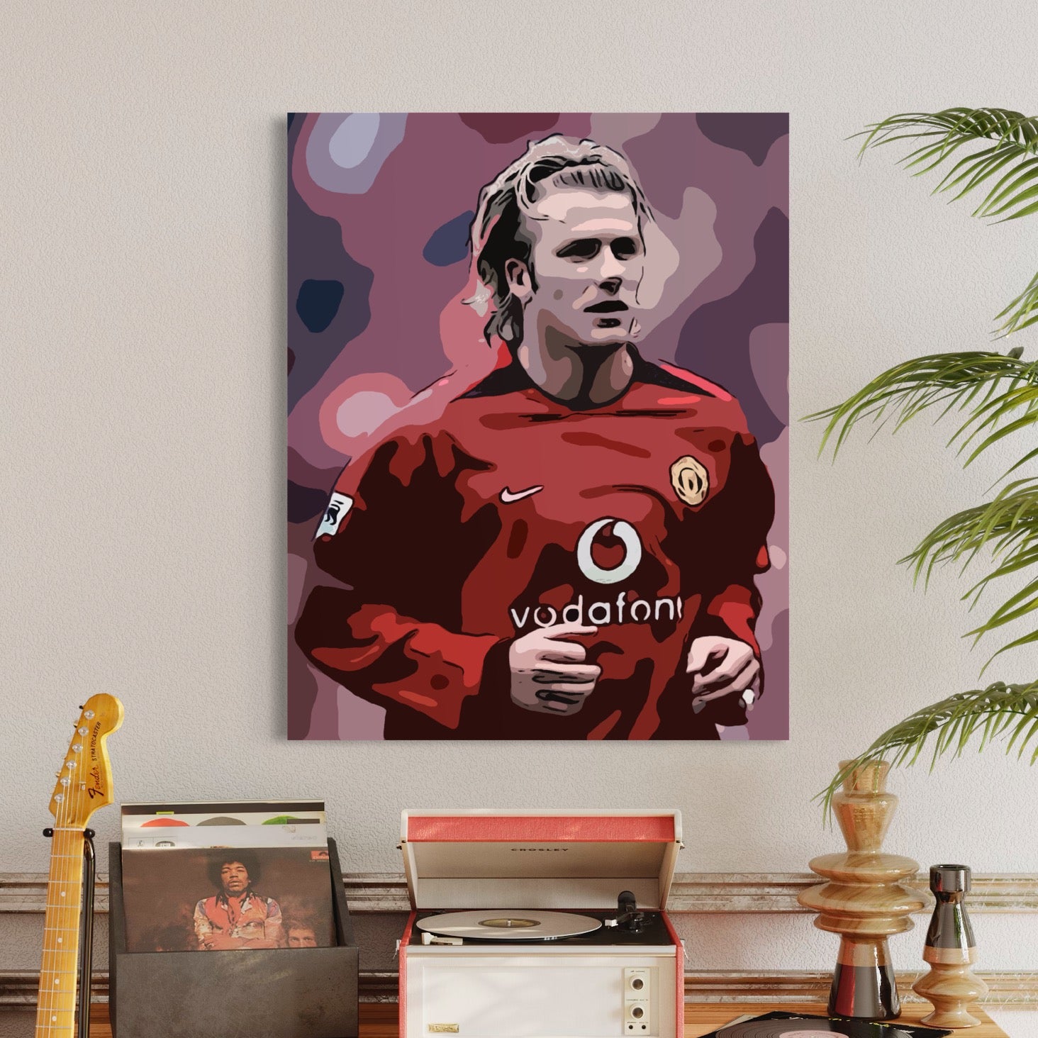 David Beckham Art Painting 100% Hand Painted Oil on Canvas Art - Blue Surf Art