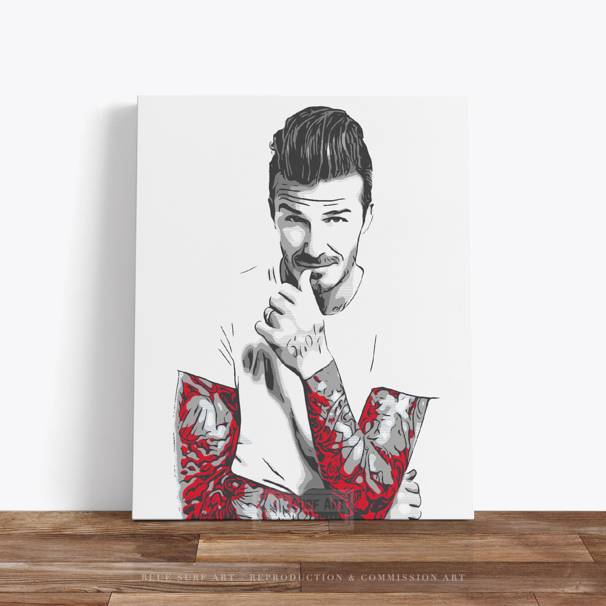 David Beckham Art Painting 100% Hand Painted Oil on Canvas Art - Blue Surf Art