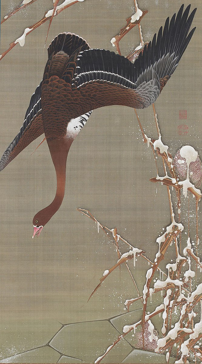 Wild Goose and Reeds Painting by Itō Jakuchū