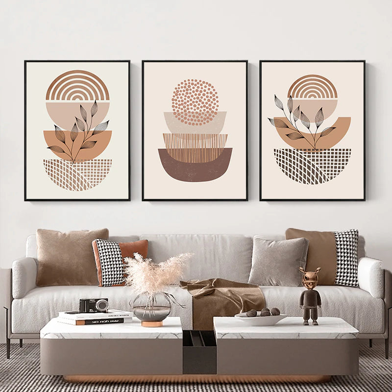 Minimalist Abstract Masterpiece Print Set of 3 Canvases of 40x60cm