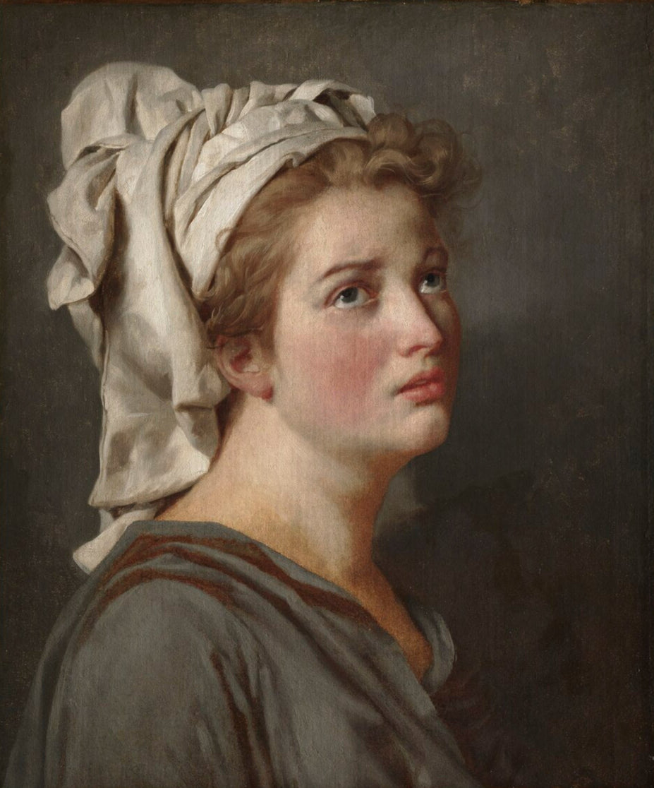 Museum-quality reproduction of Young Woman with a Turban by Jacques-Louis David. Hand-painted, photo preview, custom sizes, global shipping.