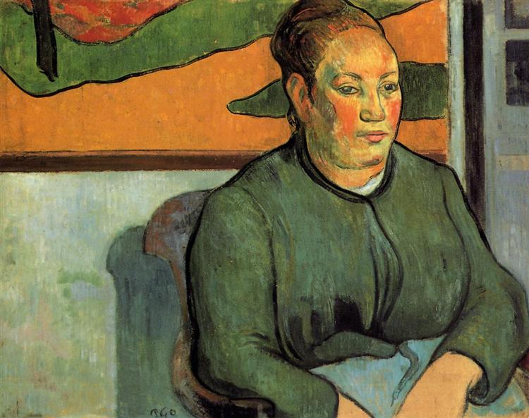 Madame Roulin Painting by Paul Gauguin Reproduction Oil on Canvas