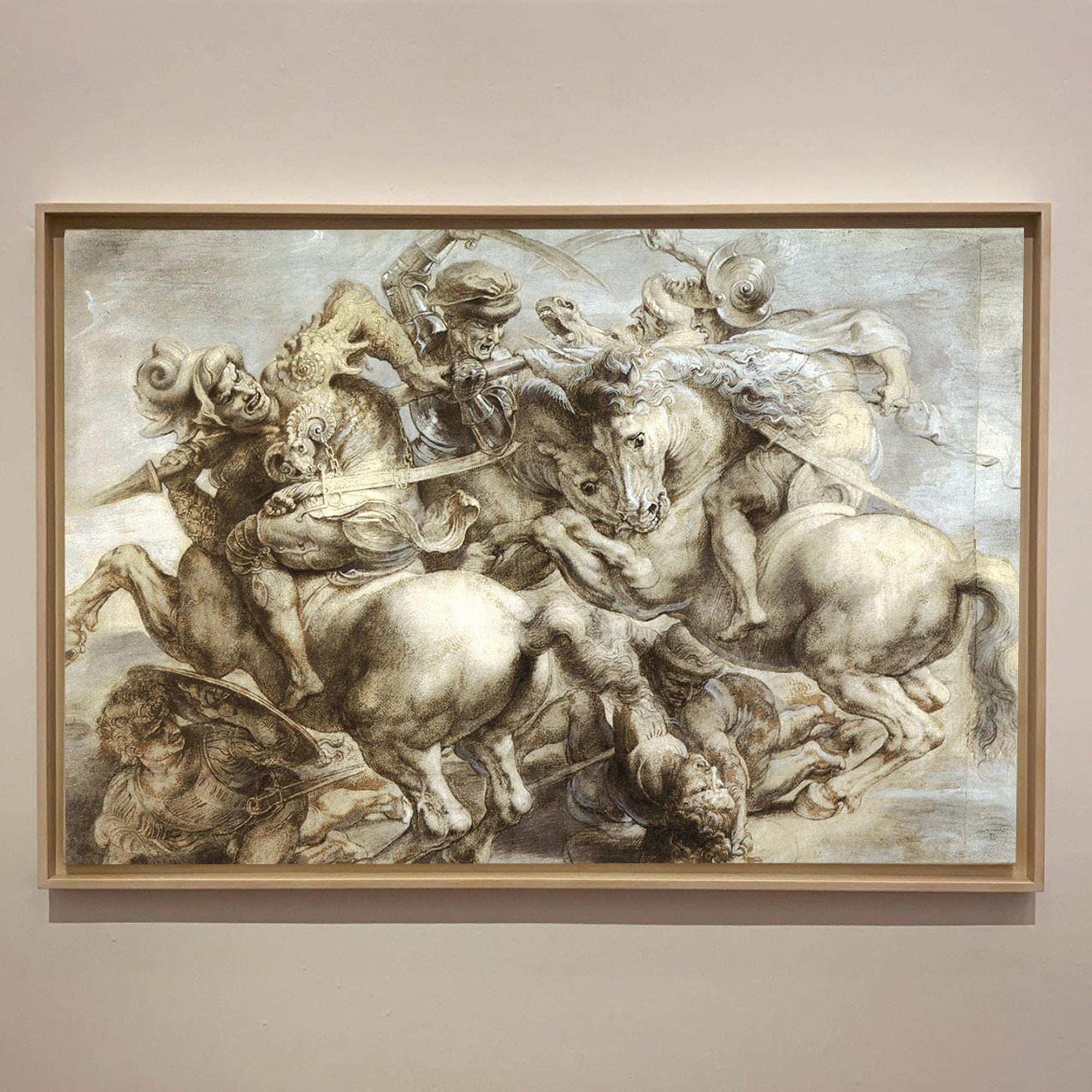 The Battle of Anghiari Painting Leonardo da Vinci. Reproduction by Blue Surf Art. Oil on Canvas