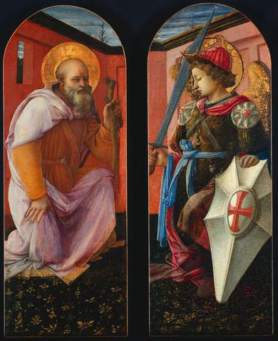 Saint Anthony Abbot and Michael the Archangel Filippo Lippi I Museuam Quality Reproduction