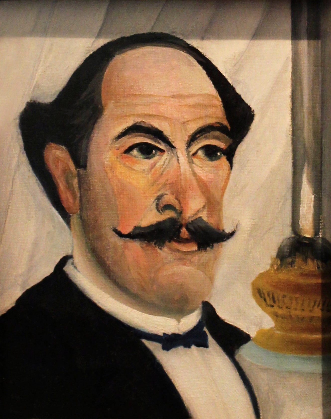 Henri Rousseau's Self-Portrait of the Artist with a Lamp (1903) Henri Rousseau Wall Art Gift Canvas Art Painting