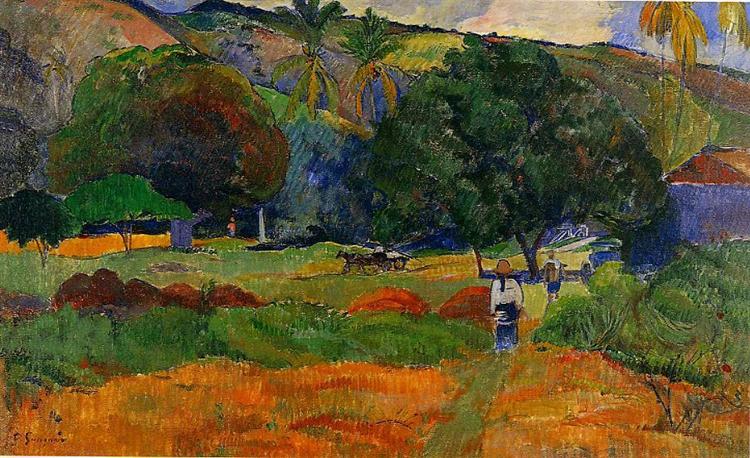 The little valley painting by Paul Gauguin Reproduction Canvas Art 