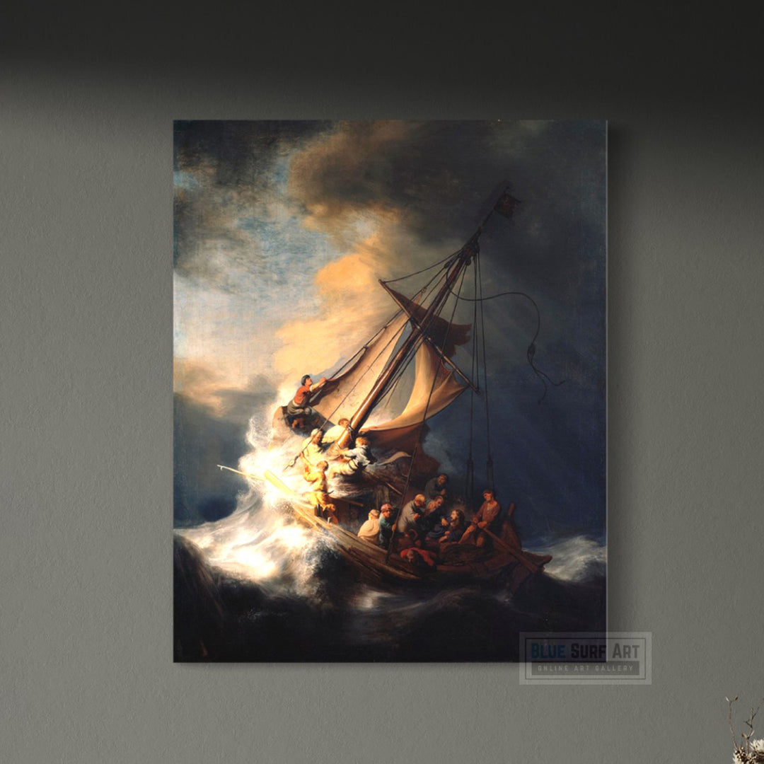 The Storm on the Sea of Galilee Rembrandt Hand-Painted Reproduction