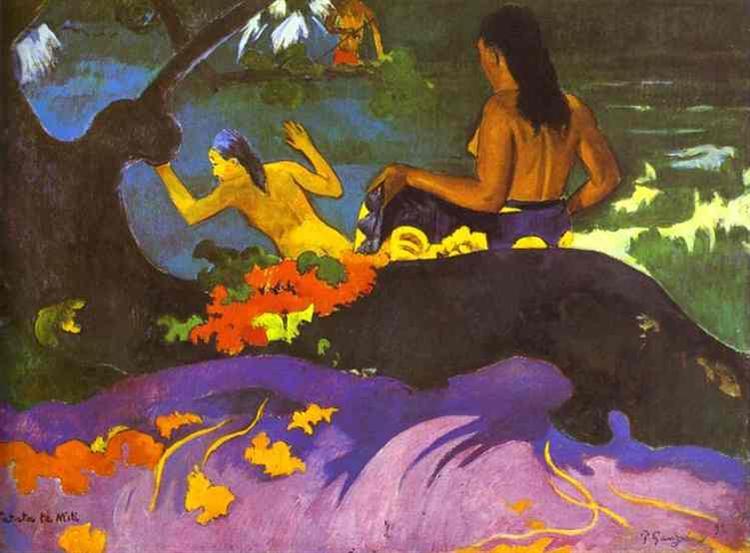 By the Sea painting by Paul Gauguin Reproduction Oil on Canvas