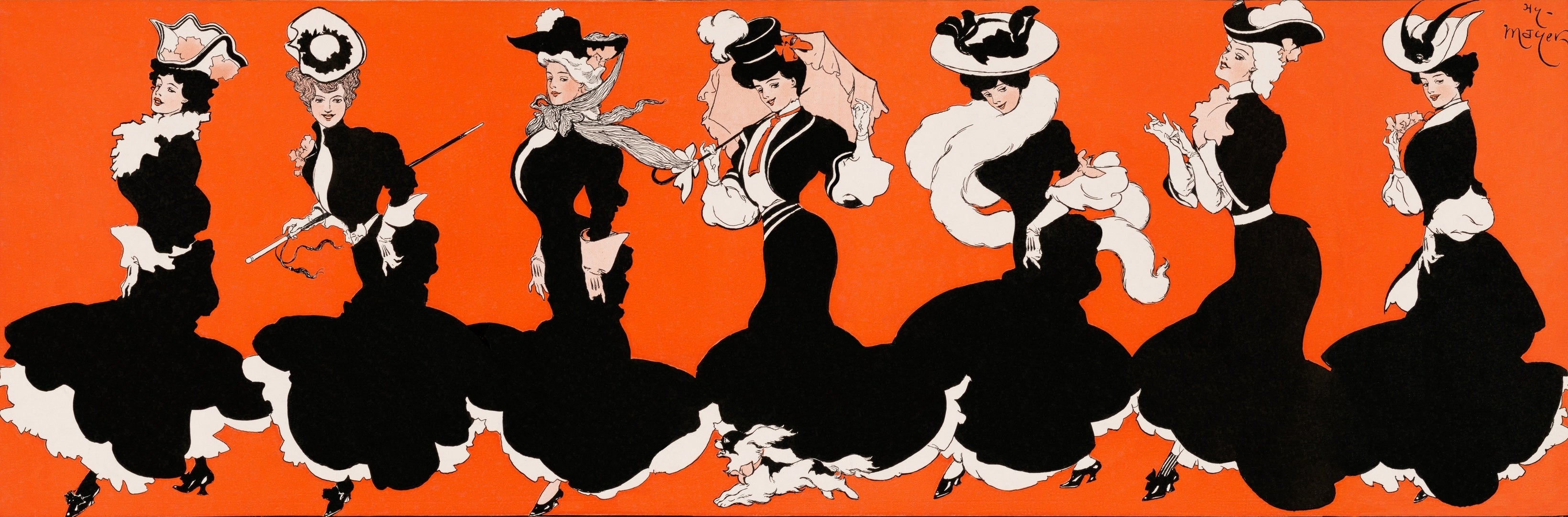 A row of daisies (1905) Hand Painted Masterpiece Reproduction Oil Paint on Canvas Customisable Canvas Sizes Modern Wall Art Orange Color Art