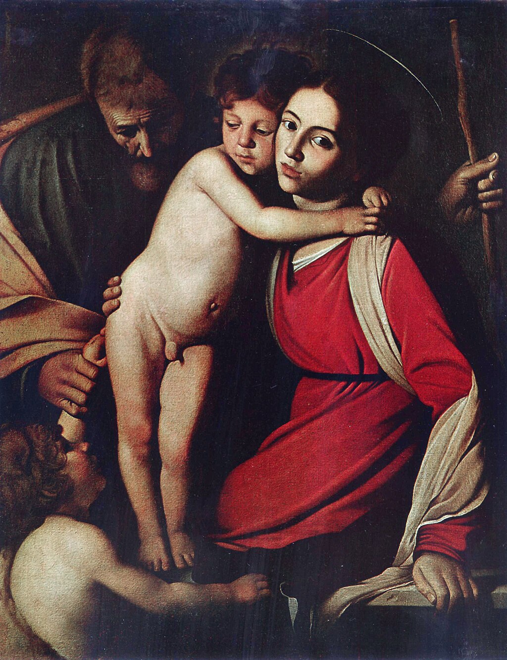 Holy Family with St. John the Baptist Painting by Caravaggio