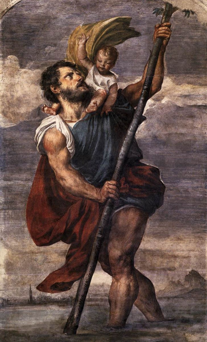 Titian – Saint Christopher (1524) | Doge’s Palace Venice