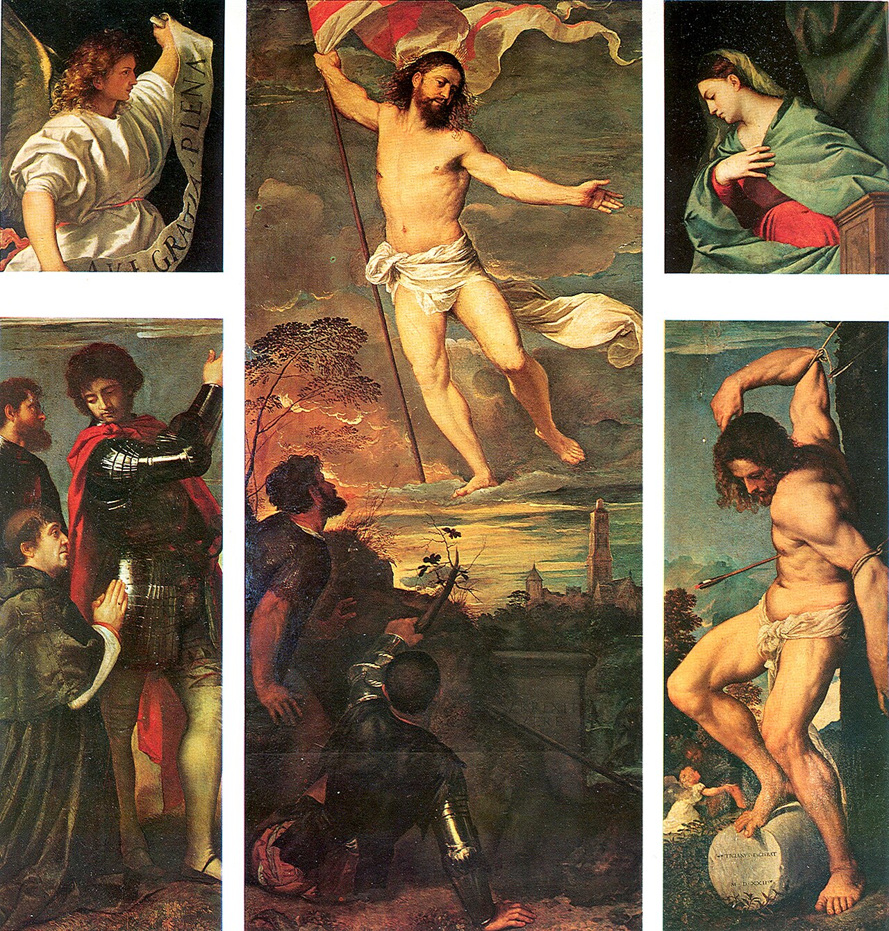 Titian – The Resurrection of Jesus Christ (Averoldi Polyptych) | Church of Saints Nazarius and Celsus
