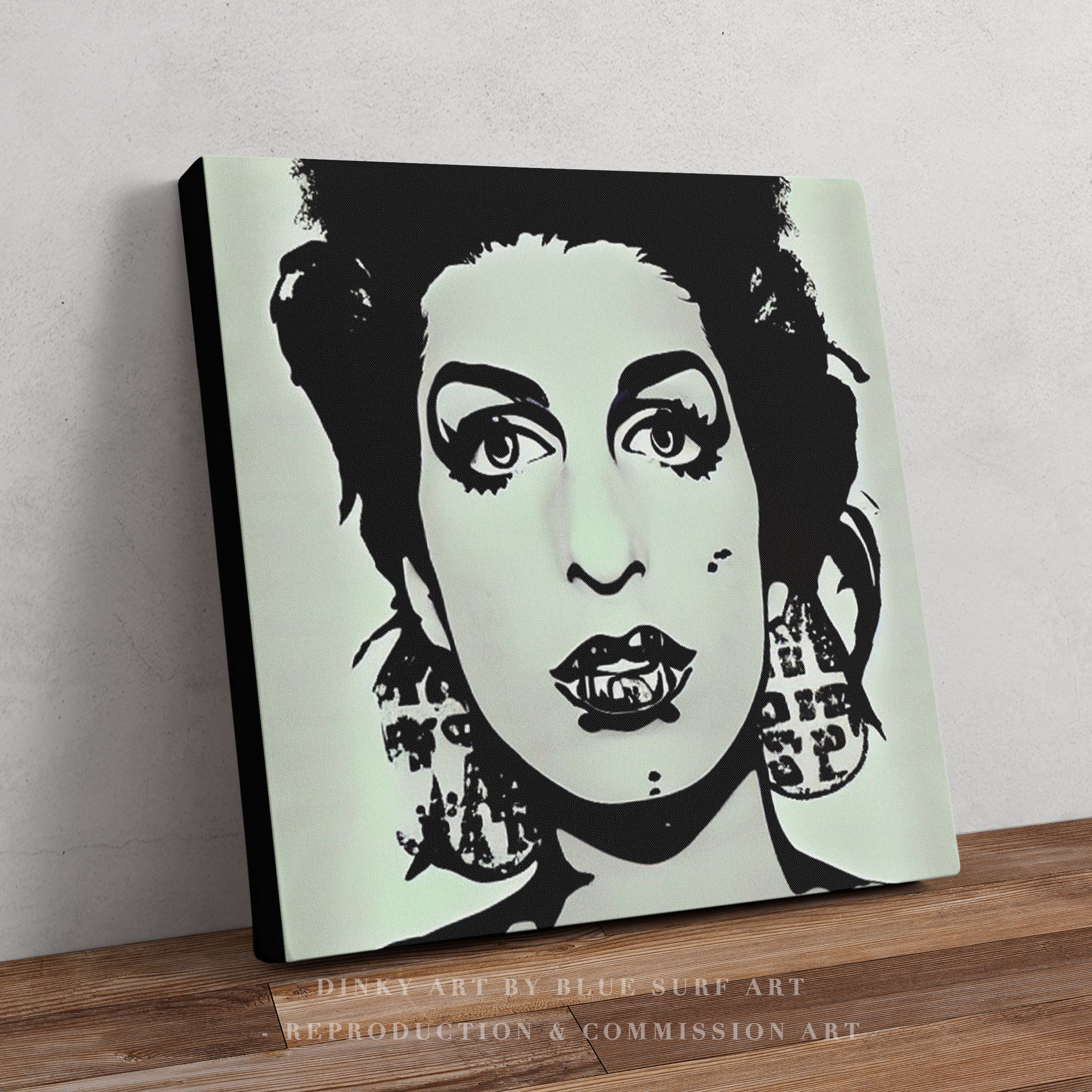Amy Winehouse POP ART Wall Art Original Oil Painting on Canvas by Blue Surf Art