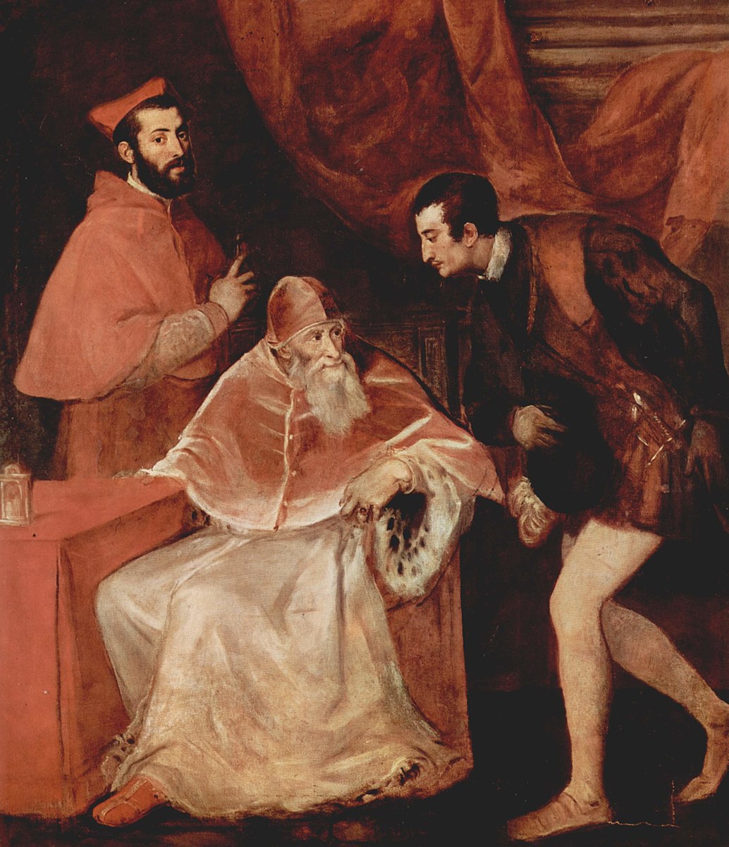 Pope Paul III and His Grandsons by Titian – Renaissance Family Portrait, Museo di Capodimonte Naples