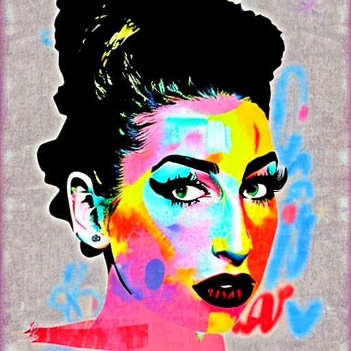 Amy Winehouse POP ART Wall Art 100% Hand Painted Art Painting