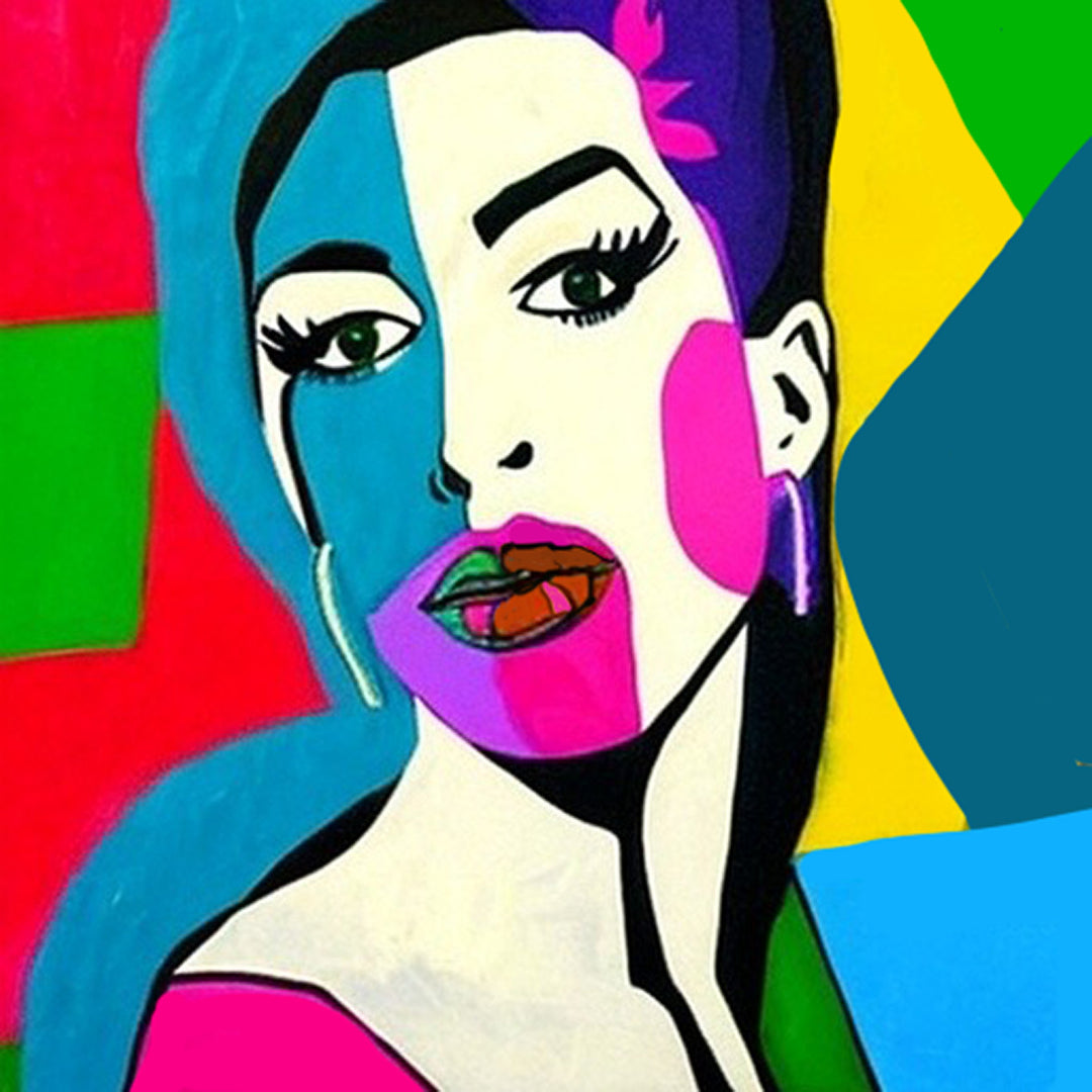 Amy Winehouse POP ART Wall Art 100% Hand Painted Art Painting by Blue Surf Art