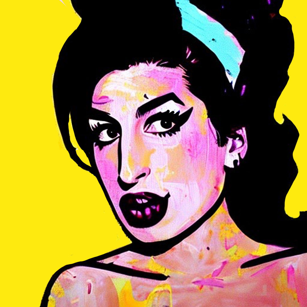 Amy Winehouse POP ART Wall Art 100% Hand Painted Art Painting by Blue Surf Art