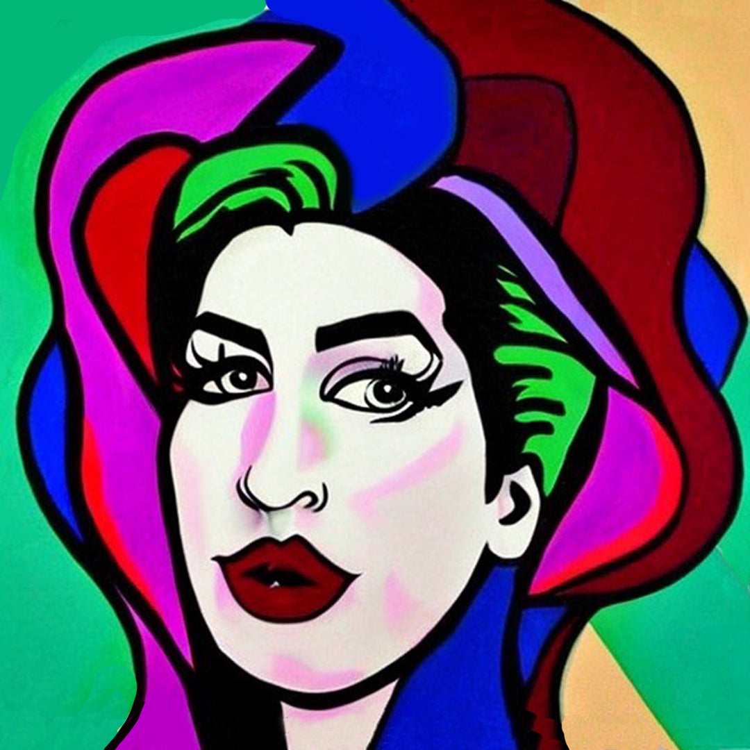 Amy Winehouse POP ART Wall Art 100% Hand Painted Art Painting by Blue Surf Art