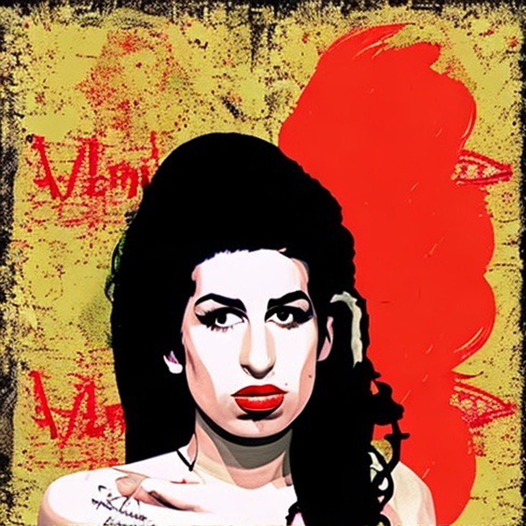 Amy Winehouse POP ART Wall Art 100% Hand Painted Art Painting by Blue Surf Art