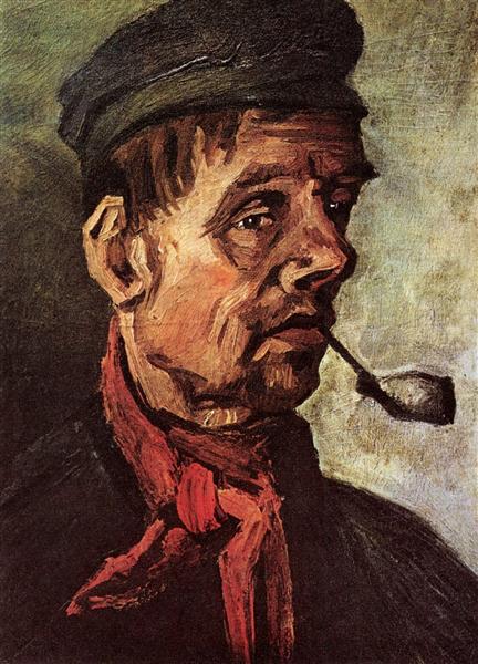 Head of a Peasant with a Pipe (1885)