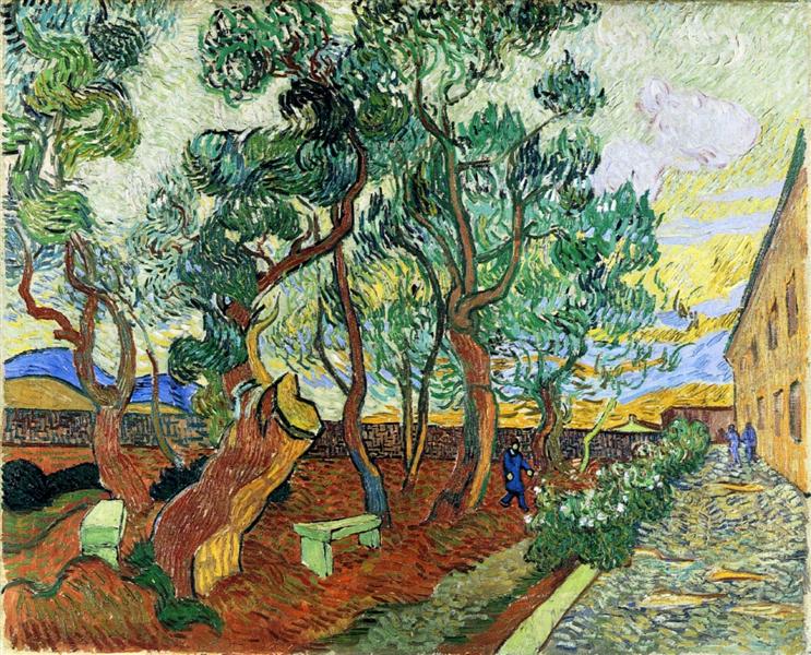 The Garden of St. Paul’s Hospital at St. Remy (1889) by Van Gogh — Folkwang Museum