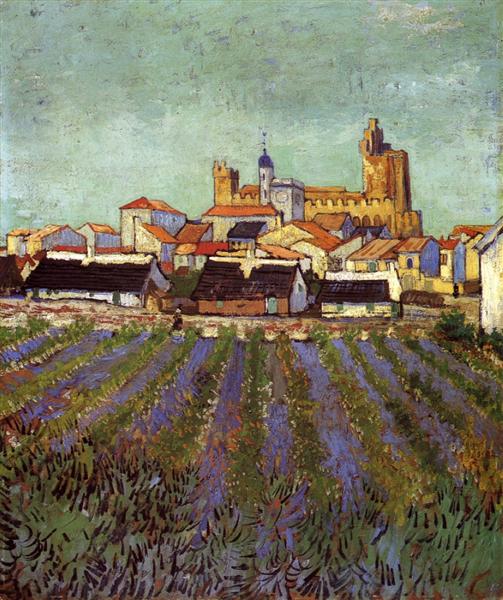 View of Saintes-Maries (1888) by Van Gogh — Kröller-Müller Museum, Netherlands