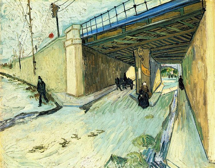The Railway Bridge over Avenue Montmajour (1888) by Van Gogh — Private Collection
