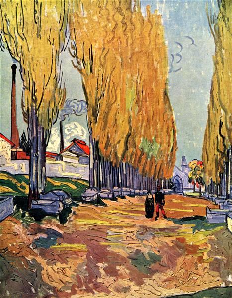 Les Alyscamps (1888) by Van Gogh — Autumn Avenue in Arles