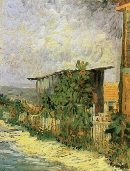 Montmartre Path with Sunflowers (1887) by Van Gogh — Legion of Honor, San Francisco
