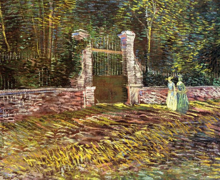 Entrance to the Voyer-d’Argenson Park at Asnières (1887) by Van Gogh