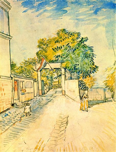 Entrance to the Moulin de la Galette (1887) by Van Gogh — Van Gogh Museum