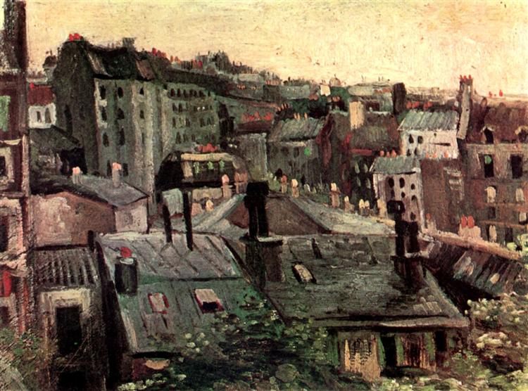 View of Roofs and Backs of Houses (1886) by Van Gogh — Van Gogh Museum, Amsterdam