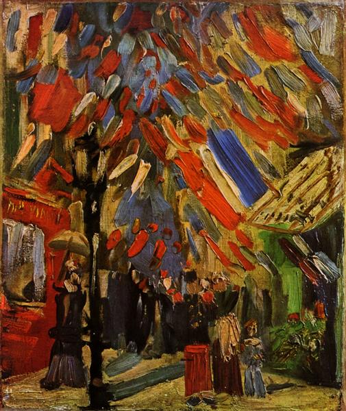 The Fourteenth of July Celebration in Paris (1886) by Van Gogh — Paris Festival Scene