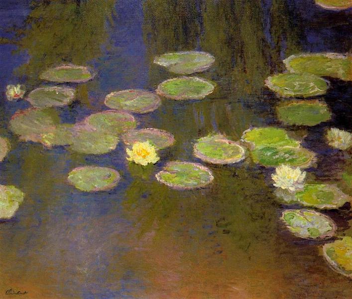 Water Lilies 1899 by Claude Monet | Hand-Painted Oil Painting Reproduction