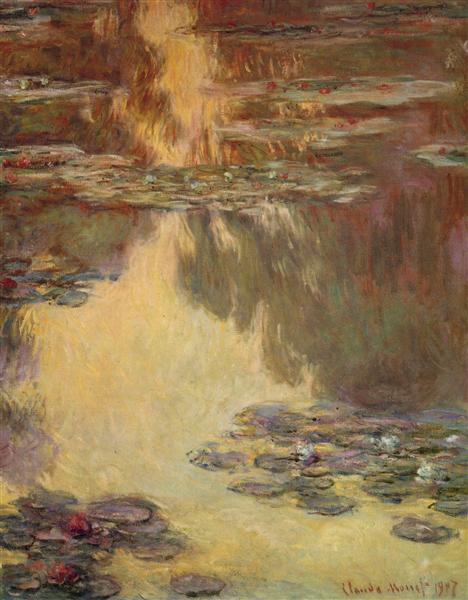 Water Lilies 1907 by Claude Monet | Hand-Painted Monet Reproduction