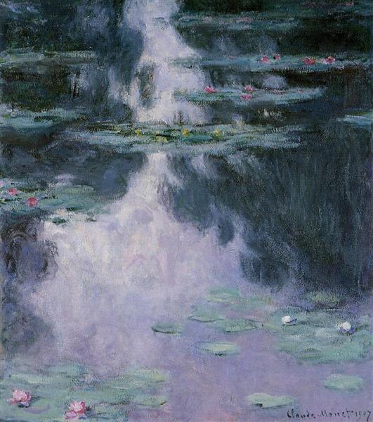 Water Lilies (Nymphéas) 1907 by Claude Monet | Oil Painting Reproduction