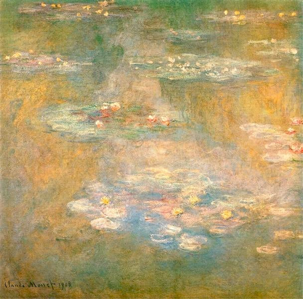 Water Lilies 1908 by Claude Monet | Hand-Painted Impressionist Reproduction