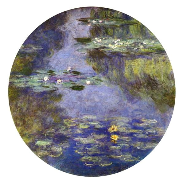 Water Lilies 1908 by Claude Monet | Round Oil Painting Reproduction I circular shape