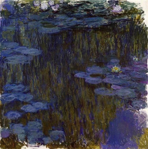 Explore Water Lilies (1914–1917) by Claude Monet, a dramatic Impressionist masterpiece recreated as a museum-quality oil painting reproduction.