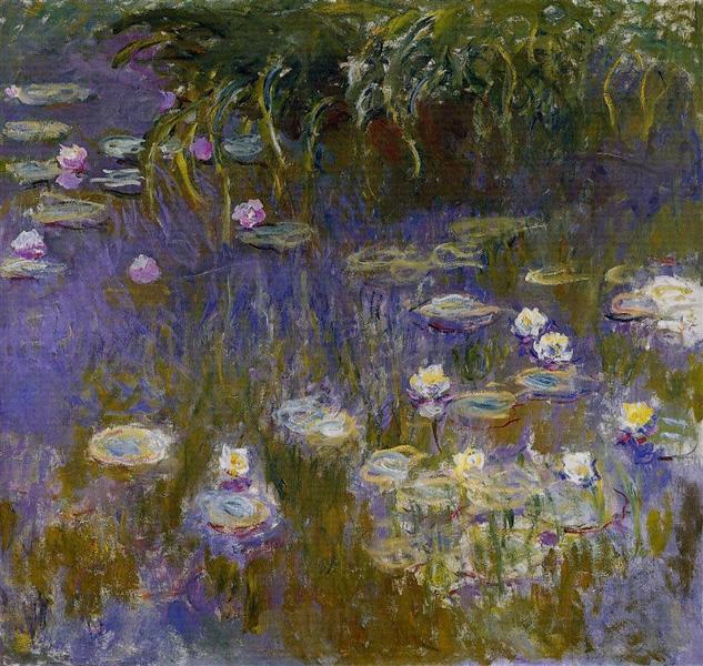 Explore Water Lilies, Yellow and Lilac by Claude Monet, a luminous Impressionist masterpiece recreated as a museum-quality oil painting reproduction.