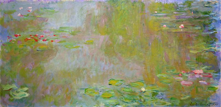 Water Lily Pond 1917 by Claude Monet | Hand-Painted Monet Reproduction